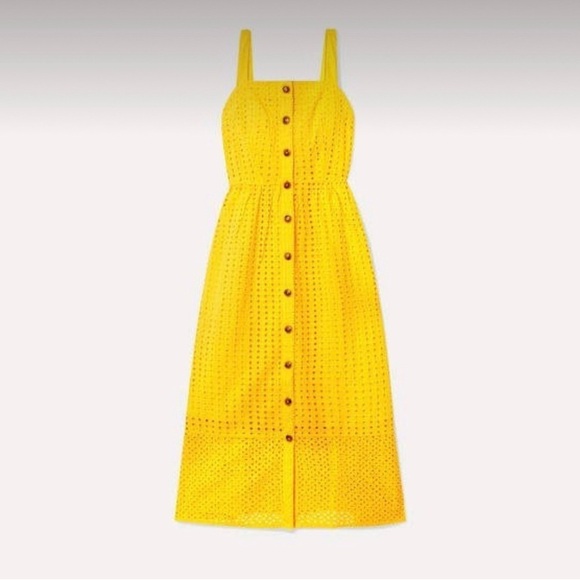 J. Crew Classic button-front midi sundress in embroidered eyelet - Picture 5 of 15